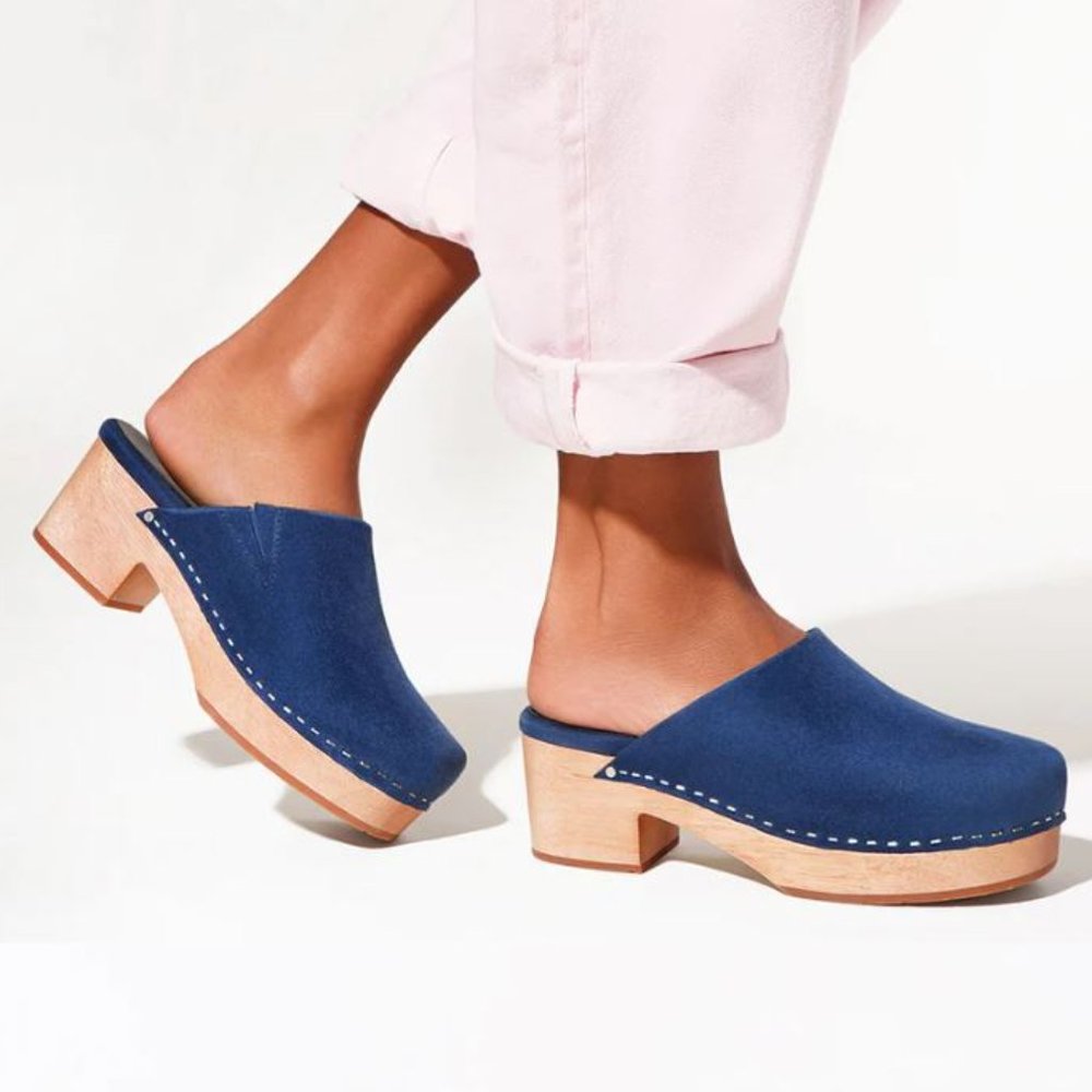 Charlotte Stone Martino Clogs Navy size 8